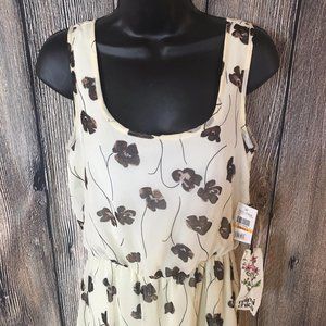 Mimi Chica Cream Floral Dress, Sz S